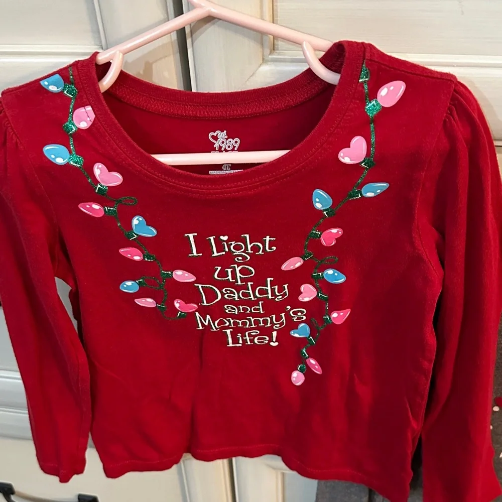 EUC Bundle of three Gymboree and Children’s Place Holiday Long Sleeve Tees,4T